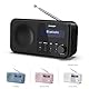 SHARP DR-P420 Portables Digitalradio (DAB/DAB+/FM mit RDS, USB, Bluetooth 5.0, 3,5mm Klinke Wecker-Funktionen), Schwarz