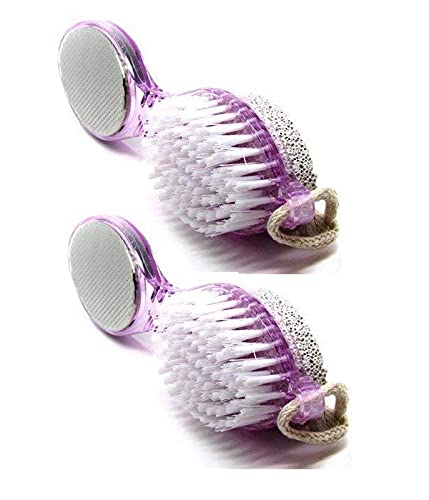 4 in 1 Multipurpose Pedicure Brush for Foot Cleaning Brush, Multicolor (Pack of 2)-image-44