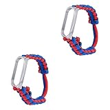 Hemobllo 3 bracciali da donna, bracciali da donna, cinturini per orologi da uomo, bracciale Mi 5, cinturino Mi 5, 5 intrecciati, pratici orologi alla moda, Blu Rotx2st, 19X2X0.8CMx2pcs, cinghia