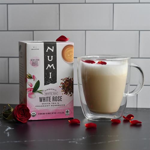 Image of Numi Organic White Rose Tea, 16 Tea Bags, Low Caffeine
