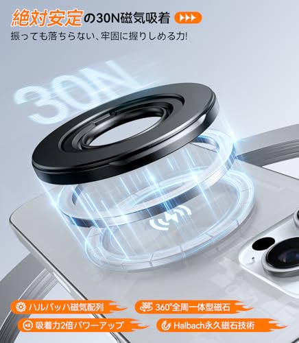 【2025新型・2in1 スマホリング】 TORRAS MagSafe対応 リング 360度回転 バンカーリング スマホスタンド 縦横両用 マグネット リング iPhone17/16/15/14/13/12用 薄型 マグセーフ 携帯リング 強力磁石 落下防止 メタルリング付き「Ostand Go」 マットブラック