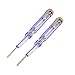 TOOGOO(R) 2 Pcs Clear Blue Plastic Grip Slotted Screwdriver 100-500V AC Voltage Tester