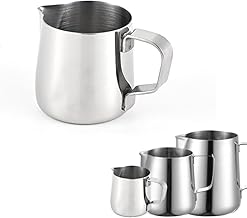 150ml Stainless Steel Milk Frothing Pitcher Barista Accessory Coffee Frothing Pitcher Milk Pitcher Perfect for Espresso Cappuccino and Latte