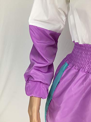 Voikerdr Women Colorblock One Piece Outfits Set High Waist Pants Long Sleeve Zipper Front Windbreaker Jumpsuit Purple M #TOP2