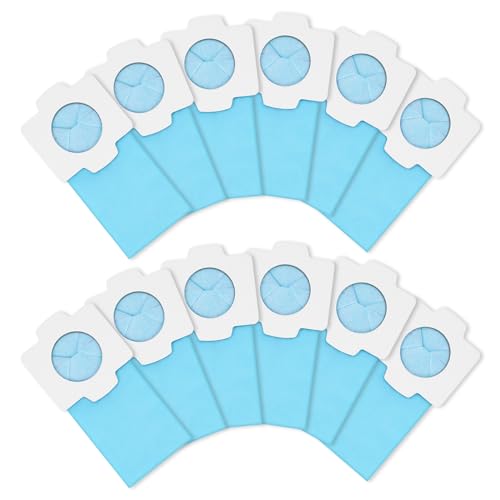 KEEPOW 12 Stück Paper Pack 198744-5 Staubsauger für Makita DCL182, CL107, CL072, CL102, BCL142, BCL182 1124 7681,Papierfilter