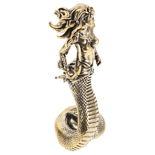 Healifty - Healifty Figurine Méduse Sculptée Main Statue Mythologique Déesse Serpent Décoration Élégante pour Bureau et Maison Art Collectible Détaillé