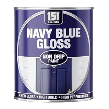 SuperGift.com 300 ml Navy Blue Gloss Non-Drip Paint - Interior & Exterior, Fast-Drying, High Performance