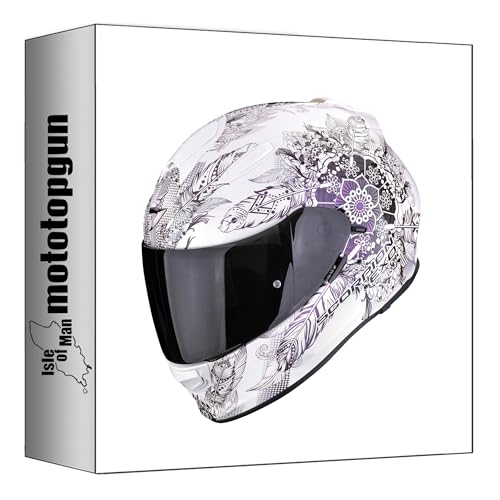 Casque Scorpion EXO-491 Dream blanc caméléon XS anti-buée pour motarde