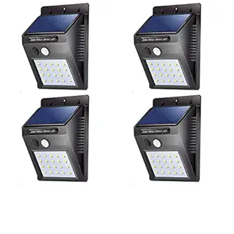 ASGTRADE 20 LED Solar Motion Wall Light for Security, Pathway, for Front Gate, Balcony, Banglow, Swimming Pool (Pack of 4 Pcs)