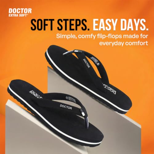 Image of DOCTOR EXTRA SOFT House Slipper for Women's Care Dr Orthopaedic Super Comfort Fitting Flat Cushion Chappal Flip-Flop for Ladies & Girl's
