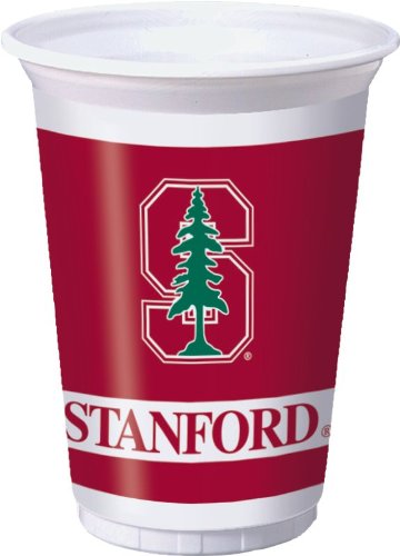 Creative Converting 8 Count Stanford Cardinals Printed Plastic Cups, 20-Ounce