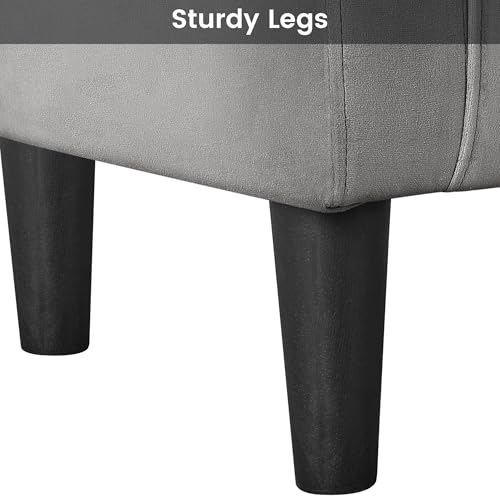 Sillón Plegable Terciopelo Gris miniatura 6