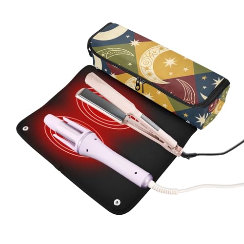 Bolsa de viaje para herramientas de cabello con tapete resistente al calor miniatura 2