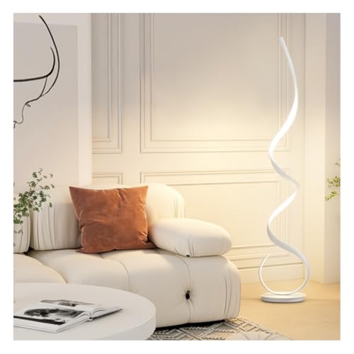 Quxxuolフロアライト、 LED スタンドライト、無段階調色調光、 北欧、おしゃれ、スタンドライト、フロア スタンド、らせん式フロアランプ 、間接照明 、 リモコン付き、目の保護、飾る、省エネ、高輝度、リビングルーム、書斎、仕事、読書、和室、和室、床置