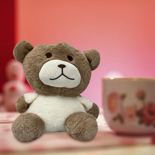Image of ADORA Hooded Teddy Bear Soft Toy - Kawaii Plushie for Kids, Cute & Huggable Baby Plush Toy, Lovable Gift for Boys & Girls, Ideal for Birthdays & Special Occasions (Teddy Dark Brown)