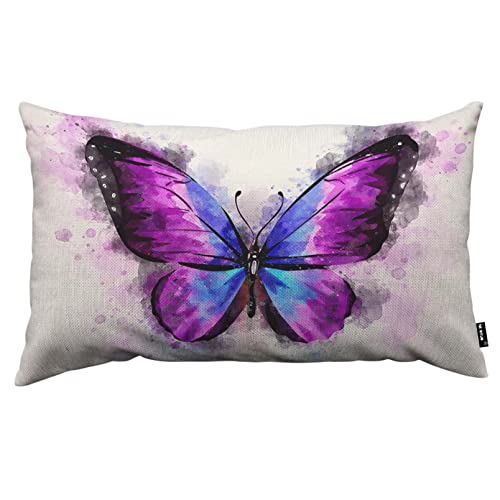 Tks Mitlan Watercolor Butterfly Pillow Covers 12X20 Inch Animal Bird Magical Fantasy Butterflies Decorative Throw Pillow Covers Cushion Case For Home Sofa Couch Decoration #TOP7