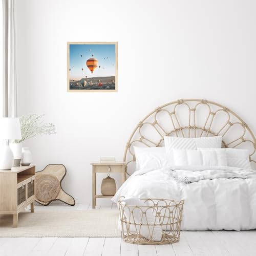 Image of JCJMY 13x13 Picture Frame Natural for Wall Hanging, Wall Mounting Horizontally or Vertically, 13 x 13 Square Wall Gallery Poster Photo Frame with Shatter Resistant Plexiglass, Natural