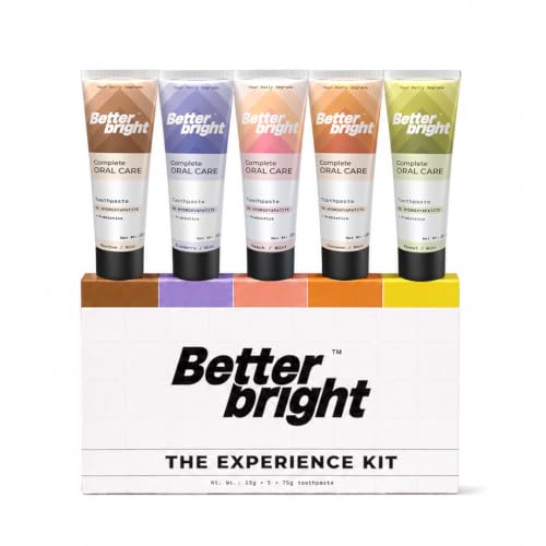 Image of Toothpaste Combo Experience Pack for Teeth Whitening, Sensitivity, Gum Protection, 5% (HAp) + nHAp, 5 Flavours SLS Free, fluoride free, Cinnamon Bourbon Fennel Blueberry Peach Mint, 5 x 15g