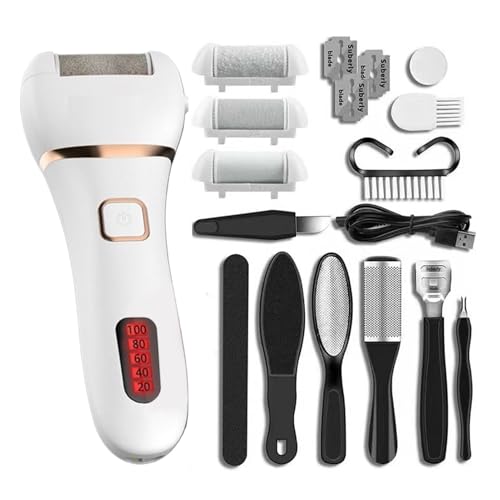 Dtharen 足用電気角質除去器、電気足角質除去器 | 効率的な電動フットグラインダー - 多機能電動フットファイル、足の角質除去器、調整可能な速度フットファイル