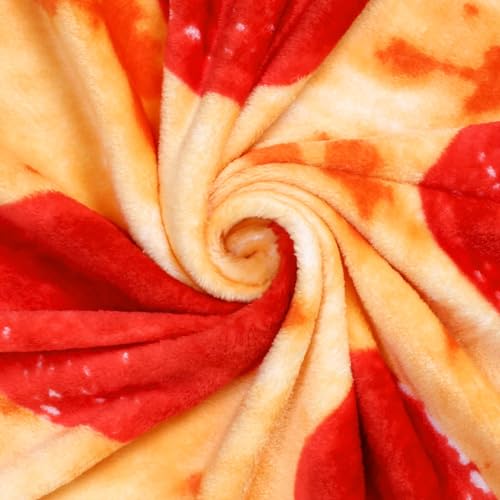 Image of Bnuitland 71 Inches Pizza Funny Blanket, 300 GSM Double Sided Giant Funny Novelty Realistic Food Blanket for Adults and Kids, Super Soft Flannel Throw