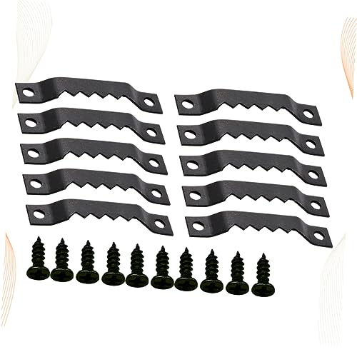 Image of Angoily 300pcs Black Hangers with Screws Creative Picture Frame Holders for Photos and Cross- Easy to Install Wall Hooks for Home Decoration