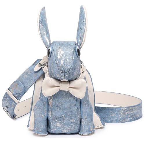 Women Luxury Fun Rabbit Shaped Crossbody Shoulder Bag PU Leather Unique Novelty Cute Rabbit Purse2