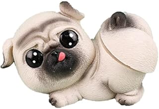 iSpchen Car Dash Decoration, Shaking Hip Toy Bobblehead Dolls Shaking Head Dog Ornament Resin Bobbing-Head Dog for Car Dash Board Decor Cute Car Dashboard Bobble Head Dog Decoration Pug