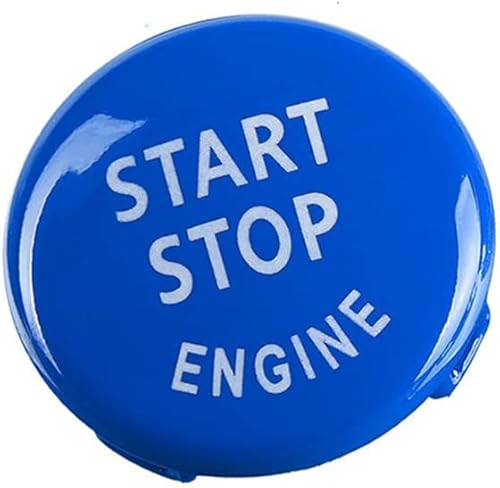 Miniatura 5 de Cubierta azul para volante de automóvil, modo alfabético M y botón de arranque y parada de motor, repuesto para chasis E serie 3 E90 E92 E93 M31