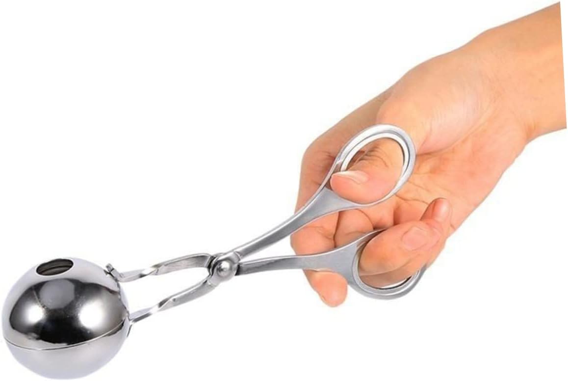COLLBATH 3pcs Practical Stainless Steel Meatball Scoop Sturdy Cooking Tool for Meatball Making for Kitchen Use Easy to Clean and
