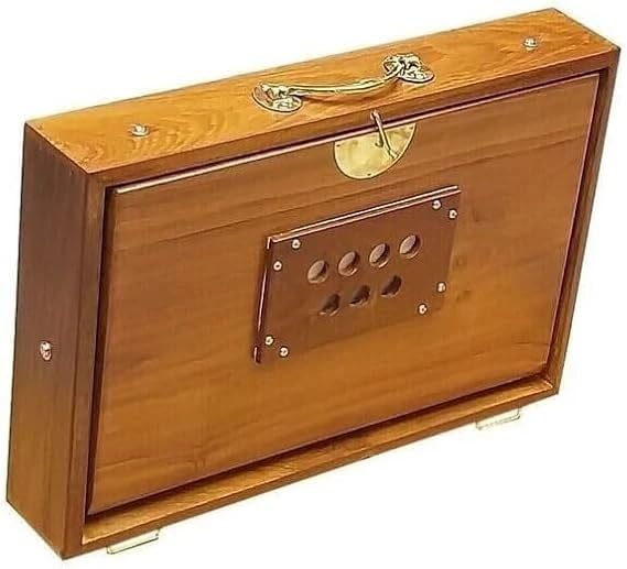 Scatola Shruti da 38,1 cm, in legno di teak, scatola Shruti per yoga, canto surpeti con sintonizzazione 432Hz