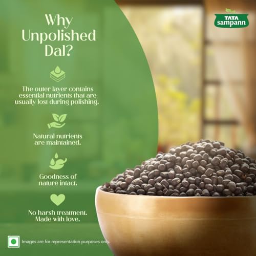 Image of Tata Sampann Unpolished Urad Kali, 1kg (Pack of 3)