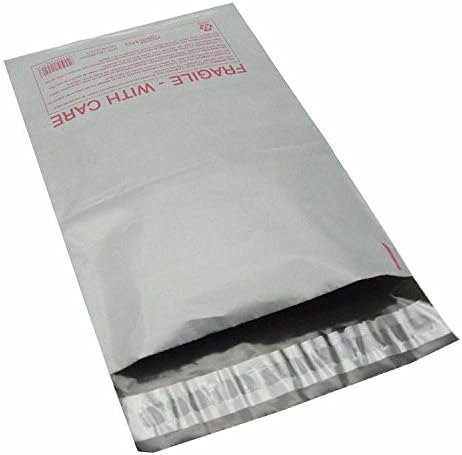 Heavy Duty Polythene Mailing Postal Mailer Bags Shipping Grey with Red Fragile(F3-220x340mm (8.66'' x 13.38''),100) - Image 4