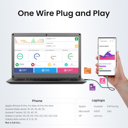Image of ELECROW 15.6 Inch Portable Monitor with Keyboard, Lapdock Display with Built-in Battery & RPi5 Adapter, 1080P FHD IPS USB C Computer Monitors Compatible with Raspberry Pi, PC, Phone, Mac, Game Console