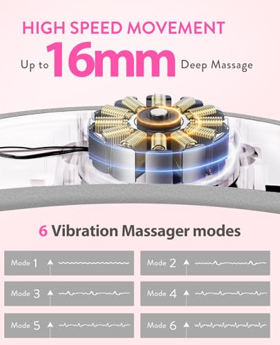 Image of Portable Heating Pad for Period Cramps: 6 Heat Levels and 6 Massage Modes | Cordless Electric 14s Fast Heating Large Belly Wrap Belt for Menstrual, Back Pain Relief - A Gift for Women Girls Her