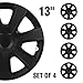 SCITOO Black Hubcaps Set of 13-Inch can be Easily Installed on Car Truck SUV,Suitable for a Variety of Models,Beautiful and Rust-Proof,Included 4pcs