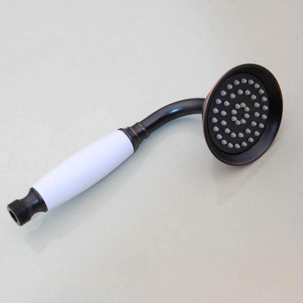 Pommeau de douche téléphone laiton bronze noir avec poignée céramique