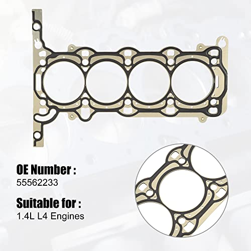 Image of X AUTOHAUX Cylinder Head Gasket 55562233 for 1.4L L4 Engines Top End Gasket for Buick Encore for Chevrolet Sonic