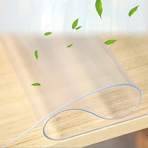 Nappe transparente imperméable vinyle épais protecteur table bois facile à nettoyer - 5