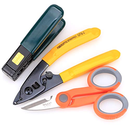 Best Seller FTTH Fiber Optic Drop Cable Fiber Stripper CFS-2 Double Port Hole Optical Fiber Coating Fiber for Kevlar Scissors