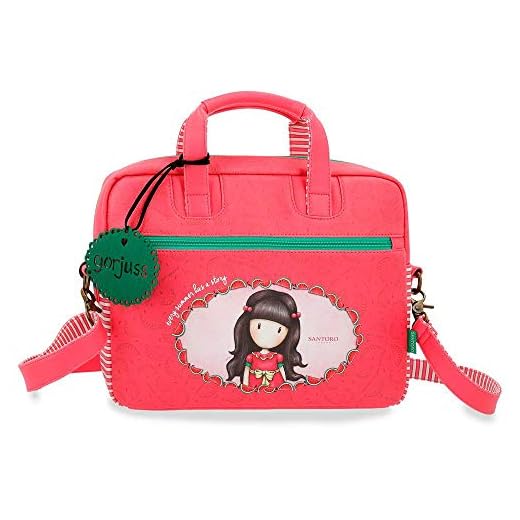 Santoro Gorjuss Every Summer has a Story Maletin para Portátil 13,3" Naranja 33x25x5,5 cms Piel Sintética