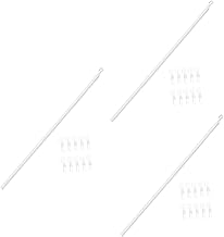 HOMSFOU 3 Conjuntos De Haste Cega Veneziana Haste Vertical Haste Cega Com Gancho Haste De Inclinação Cega De Janela Cortinas Brancas Haste De Cortina Branca Ganchos De Plástico Para