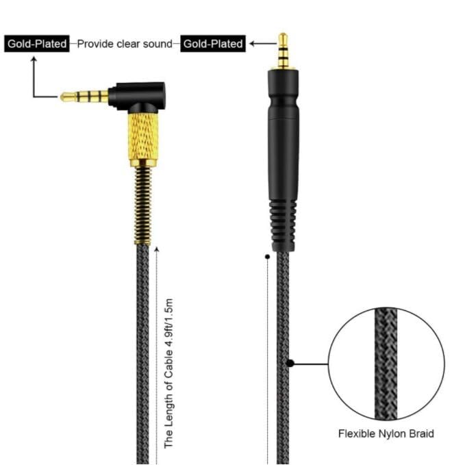 Cable auxiliar de audio GSP600 compatible con dispositivos móviles miniatura 4