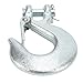 AUCELI 2PCS 1/4 Inch Safety Chain Hooks, Automotive Grade 12,600 LBS 70 Forged Steel Clevis Slip Hook with Safety Latch, Vehicle Transport Tow Winch Hook Trailer Universal for Trailer Truck (1/4