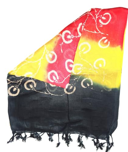 Image of Women Dupatta Multicolour Tie-Dye with Tassel