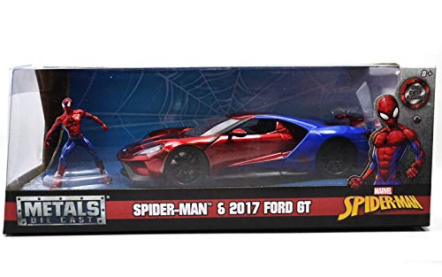 JADA TOYS 1:24SCALE MARVEL AVENGERS - SPIDER-MAN & 2017 FORD GT" "}[x AxW[Y XpC_[} & 2017 tH[hGT WFC_gCY 1:24XP[