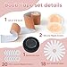 Mr.Tuber Boob Tape Kit, Invisible Nipple Covers & Fashion Tape Set,Reusable Silicone Nipple Pasties, Fashion Tape, Disposable Breast Petals,Invisible Adhesive Bra for Women with Travel Case Beige