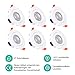 Produktbild ELLDUE LED Einbauleuchten Warmweiß 5W | 3000K | 500 Lumens | 230V | Rund Schwenkbar IP44-Strahler für Flur,Bad, Bühne und Büro, 6er-Pack