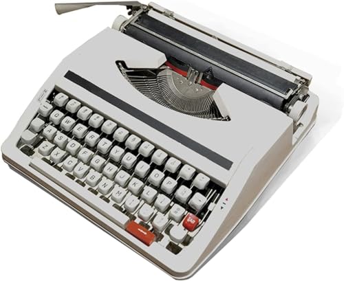 Máquina de escribir manual portátil vintage, máquina de escritura mecánica retro con 44 teclas para escritura creativa, letras y decoración del hogar, no requiere energía, perfecta para escritores