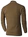 NITAGUT Mens Slim Fit Quarter Zip Mock Neck Polo Sweater Casual Long Sleeve Sweater and Turtleneck Pullover Dark Khaki, 3X-Large
