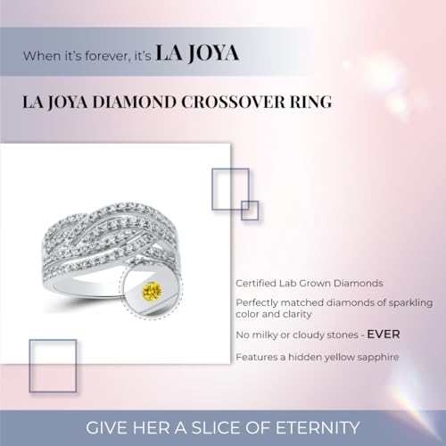 Lab Grown Diamond Crossover Rings for Women | Certified 1/3-3/4 CT. TW. 925 Steling Silver Diamond Ring | Two Styles to Choose From3